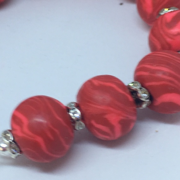 Unique Handmade Polymer Clay Bead Bracelet - Picture 2 of 5